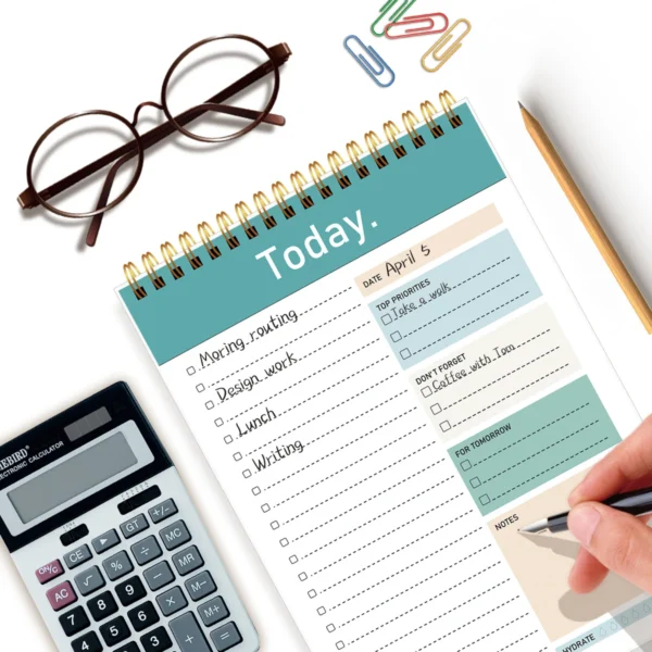 To Do List Notepad - 104 Pages Double-Sided 52 Sheets Daily Undated Planner Notebook, 6.5" X 9.8" Daily Task Pad Productivity - Image 2