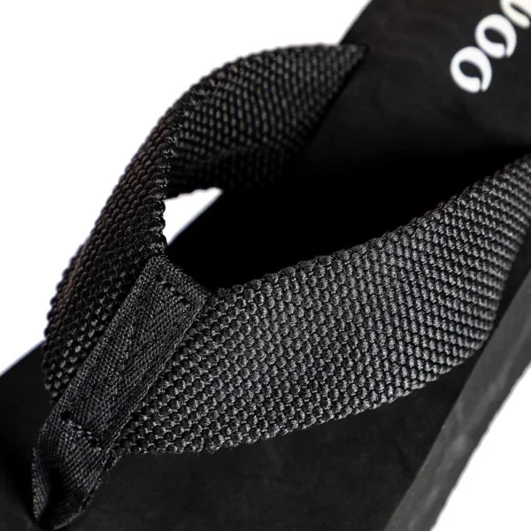 High Heel Women Sandal Shoes Solid Summer Flip Flops Wedges Platform Textile 3.15" height Increasing Shoes 8cm Footwear - Image 6