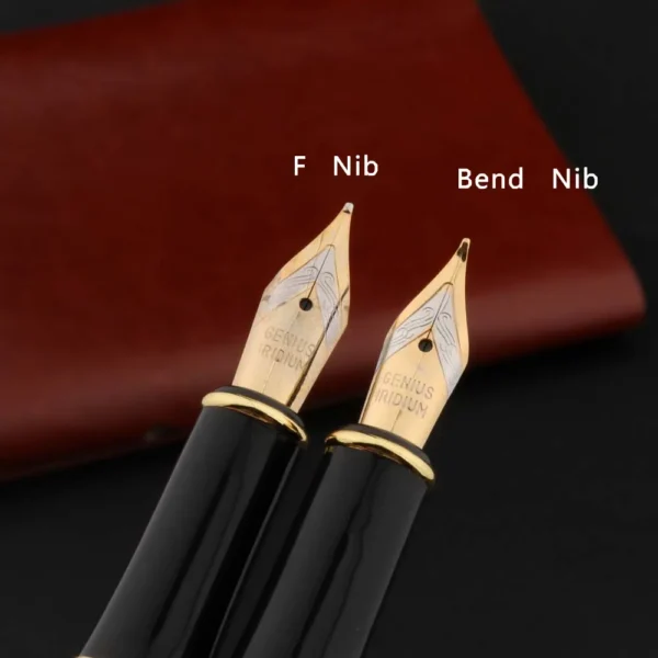 High Quality Metal 388 Fountain Pen Business Black Golden Student Stationery Office School Supplies Gift Ink Pens - Image 6
