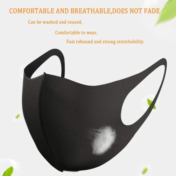 1/5/10pcs Adult Face Mask Washable Mouth Mask Black Cotton Anti Dust Mascarilla Respirator Protective Reusable Masque Filter 70% - Image 2