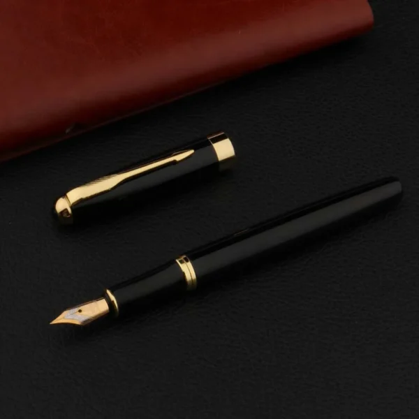 High Quality Metal 388 Fountain Pen Business Black Golden Student Stationery Office School Supplies Gift Ink Pens - Image 4