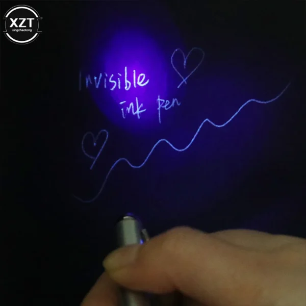 Invisible Ink Pen With Uv Light Hidden Handwriting Novelty Ballpoint Pens Office School Supplies Magic Secret Ballpoint pen - Image 6