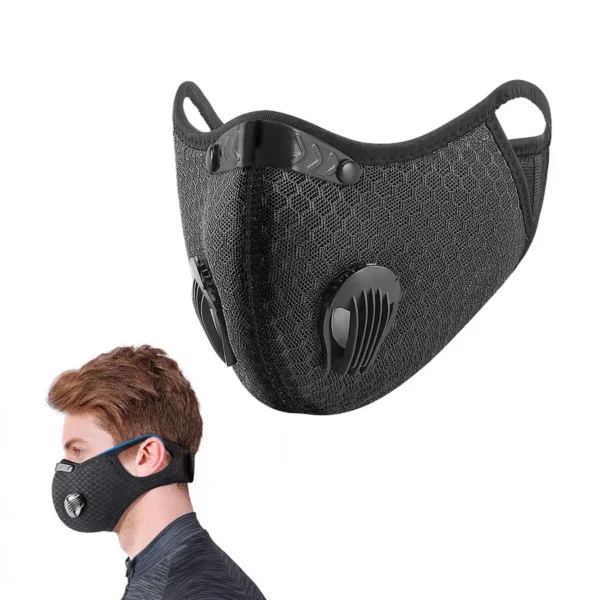 Cycling Face Mask Sport Washable Reusable with Filter Dust MaskSummer Facemask for men Bandana Actived Carbon Filters - Image 4