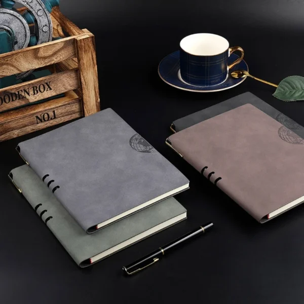 Agenda Organizer Hardcover Note Book Office School Supply PU Leather A5 Notebook Notepad Diary Business Journal Planner W3JD - Image 5