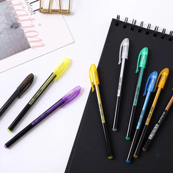12Pcs/Set Gel Pen Set Glitter Gel Pens For School Office Adult Coloring Book Journals Drawing Doodling Art Markers Promotion Pen - Image 5