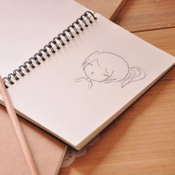 Sketch Book Retro Spiral Bound Coil Sketch Book Blank Paper Art Graffiti Notebook Stationery 2020 - Image 3
