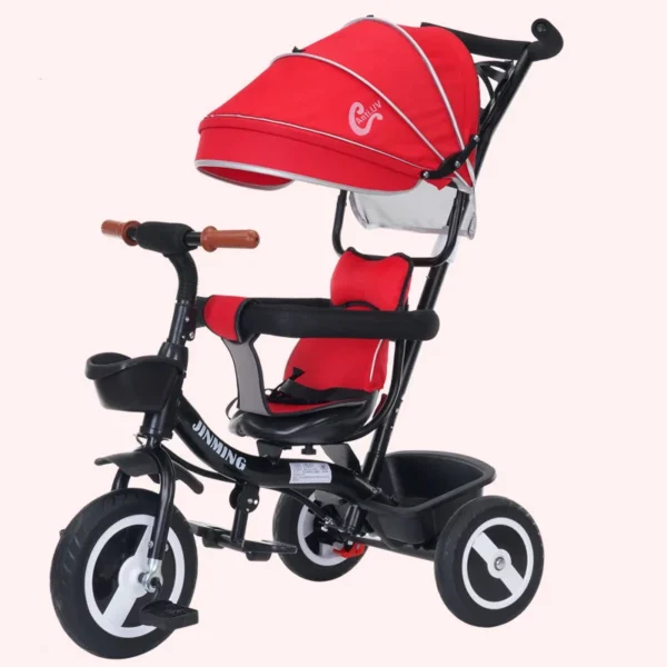 LazyChild Folding Children's Tricycle Multifunction Two-way Baby Stroller Bicycle Seat Space Wheel Three Wheels Stroller 2023 - Image 3