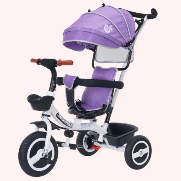 LazyChild Folding Children's Tricycle Multifunction Two-way Baby Stroller Bicycle Seat Space Wheel Three Wheels Stroller 2023 - Image 2