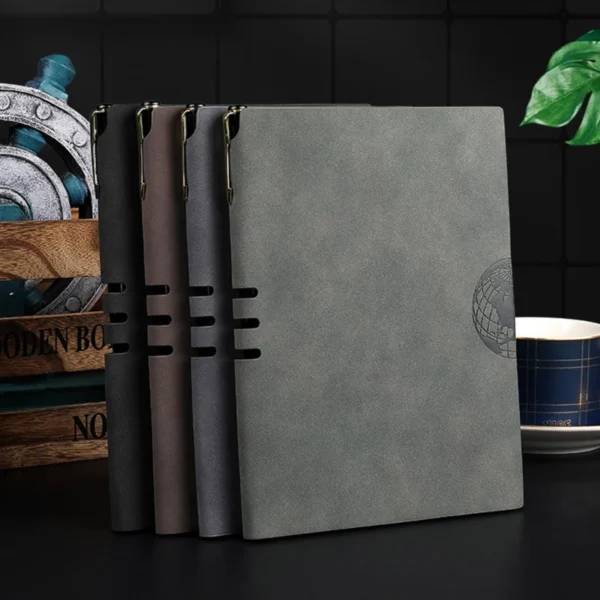 Agenda Organizer Hardcover Note Book Office School Supply PU Leather A5 Notebook Notepad Diary Business Journal Planner W3JD - Image 4