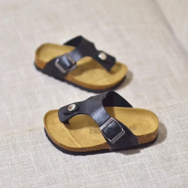 2019 Summer Parents Children Sandals Fashion Boys Cork Shoes Girls Sandals Beach Anti-slip Baby Flip-flops Size 22-39 - Image 6