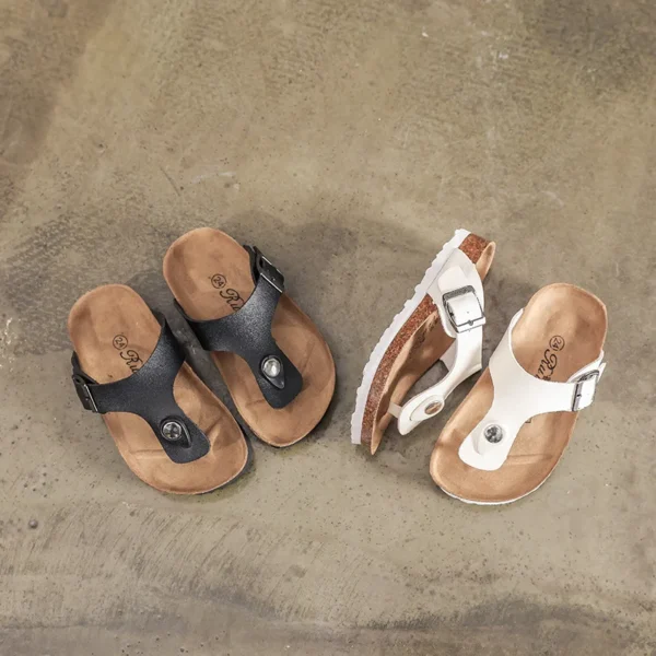 2019 Summer Parents Children Sandals Fashion Boys Cork Shoes Girls Sandals Beach Anti-slip Baby Flip-flops Size 22-39 - Image 3