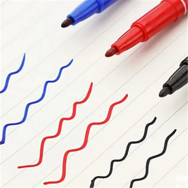 Waterproof ink Black Blue Red 6824 Permanent Marker dual tip 0.5/1.0 mm Nib Student school office Supplies Art painting Pen - Image 3