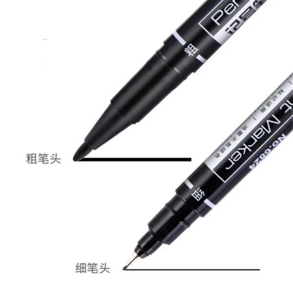Waterproof ink Black Blue Red 6824 Permanent Marker dual tip 0.5/1.0 mm Nib Student school office Supplies Art painting Pen - Image 2
