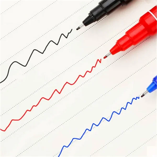Waterproof ink Black Blue Red 6824 Permanent Marker dual tip 0.5/1.0 mm Nib Student school office Supplies Art painting Pen - Image 4