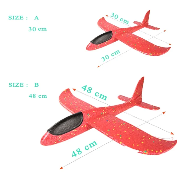 48cm Large EVA Foam Aircraft Toy Hand Throw Flight Glider Aircraft Airplane DIY Model Toy Throwing Roundabout Airplane Kid Gifts - Image 6