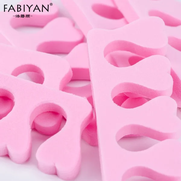 Pink 200pcs Nail Art 100 Pairs Toe Separators Fingers Foots Sponge Soft Gel UV Beauty Tools Polish Manicure Pedicure Pack - Image 5