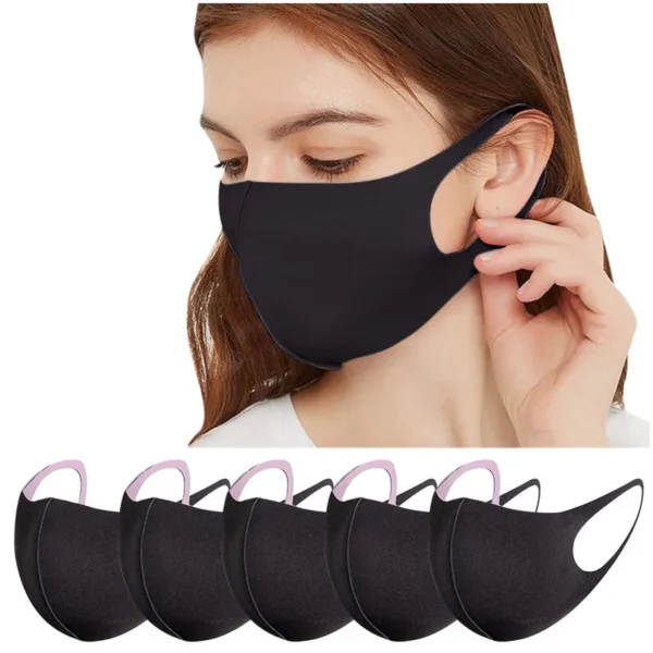 1/5/10pcs Unisex Lot Washable Reusable Earloop Masks Dust Cycling Mouth Face Mask Black Face Mascarillas Mouth Cover Facemask 5z - Image 4