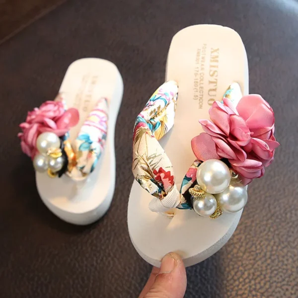 New Girls Beach Slippers Children Fashion Floral Slippers Women Home Shoes Kids and Mother Flip-flops Sandals Comfortable B711 - Image 4