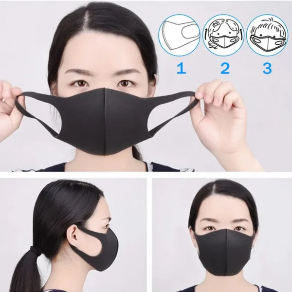 1/5/10pcs Adult Face Mask Washable Mouth Mask Black Cotton Anti Dust Mascarilla Respirator Protective Reusable Masque Filter 70% - Image 3