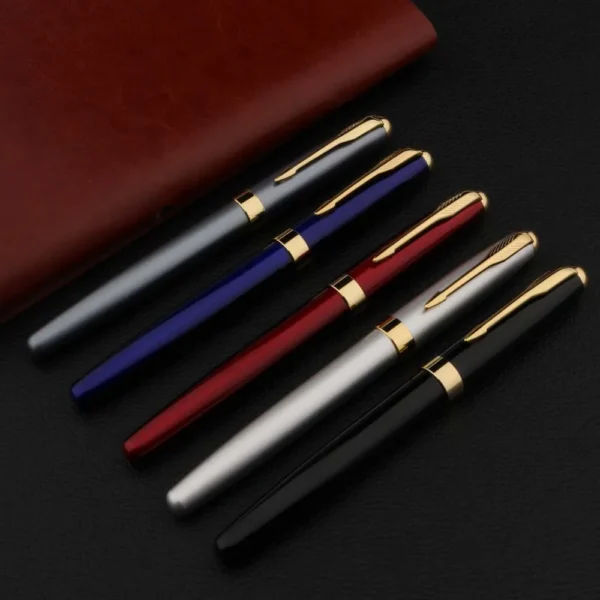 High Quality Metal 388 Fountain Pen Business Black Golden Student Stationery Office School Supplies Gift Ink Pens - Image 2