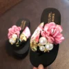 New Girls Beach Slippers Children Fashion Floral Slippers Women Home Shoes Kids and Mother Flip-flops Sandals Comfortable B711