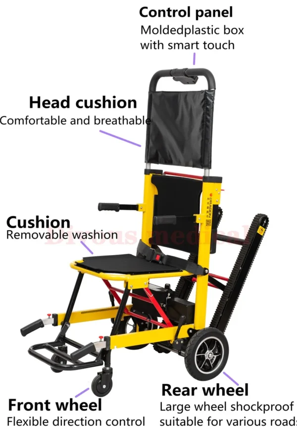 Electric Stair Climbing Wheelchair Up And Down Car Folding Light Stair Climber Wheelchair - Image 2