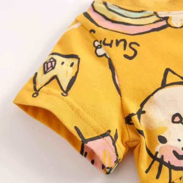 Sanlutoz Baby Dress Kids Girls Clothing Summer Cute Cartoon Fashion Short Sleeve Little Infants Clothes - Image 3