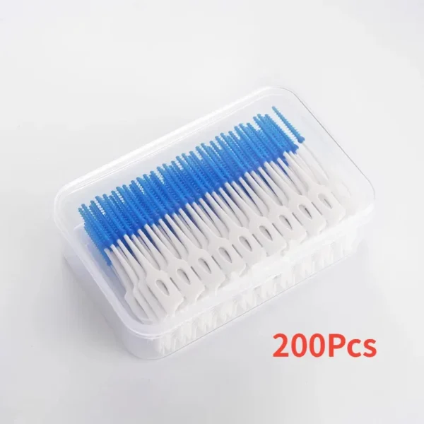 150/200pcs Interdental Silicone Brushes Dental Toothpicks Brush Between Teeth Silicone Toothpicks With Thread Oral Cleaning Tool - Image 6