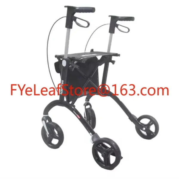 Light Weight Mobility Adult Carbon Fiber Walking Rollator Space Walker with Seat - Image 2