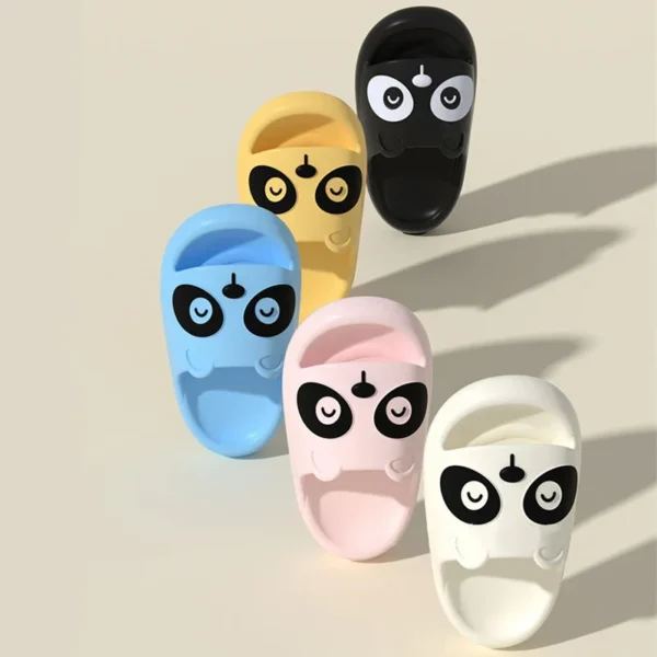 Children Summer Panda Slippers Flip Flops Cute Cartoon Shoe for Woman Indoor Outdoor Wear Soft Thick Beach Sandals Couple Slides - Image 2