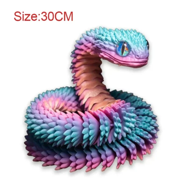 3D Printed Snake Movable Joint Fidget Toy Figurine Simulation Snake Office Desktop Ornament 2025 New Year Gifts Crafts Gift - Image 5