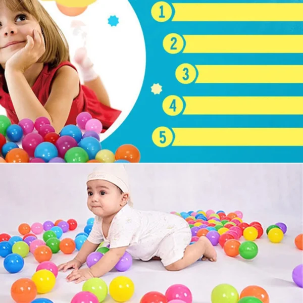 Outdoor Sport Ball Eco-Friendly Water Pool Ocean Wave Ball 50/100pcs 5.5cm Stress Air Ball Funny Toys for Children Kid Ballenbak - Image 3