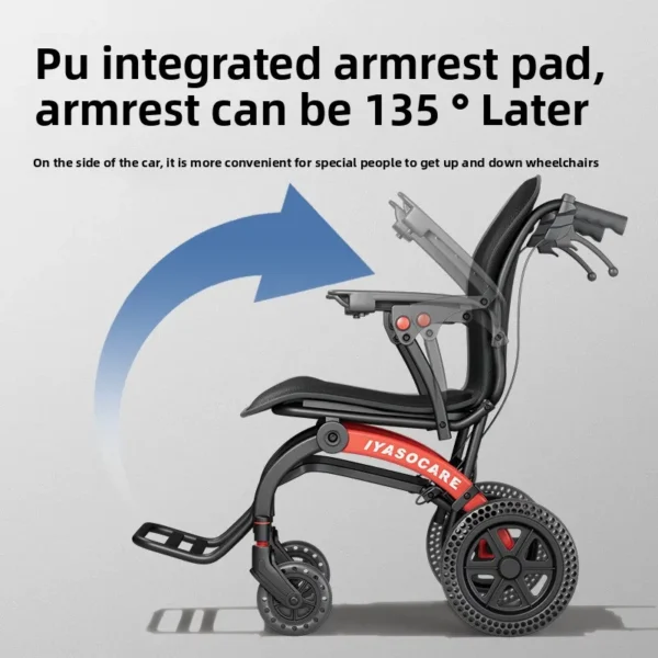 YYSK high-end series wheelchair lightweight and portable manual wheelchair for the elderly - Image 3