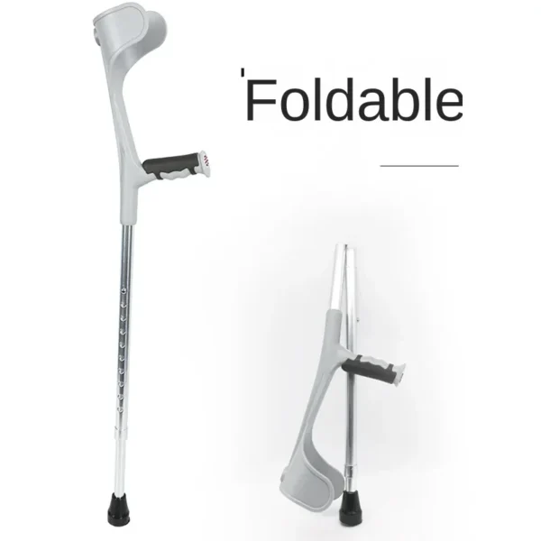 Adult Forearm Crutches (Pair) Walking Aids Foldable Travel Medical Crutch Lightweight Hand Adjustable Forearm Elbow Crutches - Image 3