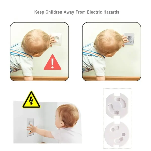 Baby Safety Socket Covers 10pcs Electrical Plastic Outlet Protectors Child Safe Socket Security Protection - Image 2