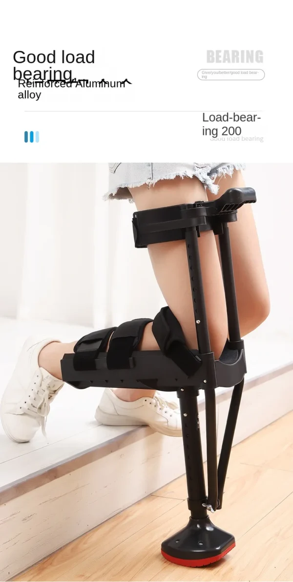 Ergonomic Hands Free Crutches Knee Crutch for Adult Mobility Aids Device Walking Support Crutches Adults Adjustable Crutch - Image 2