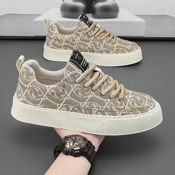 Designer Men Shoes New Prints Male Sneakers Canvas Shoes for Men Trendy Street Skateboard Shoes Spring Autumn Lace Male Footwear - Image 3
