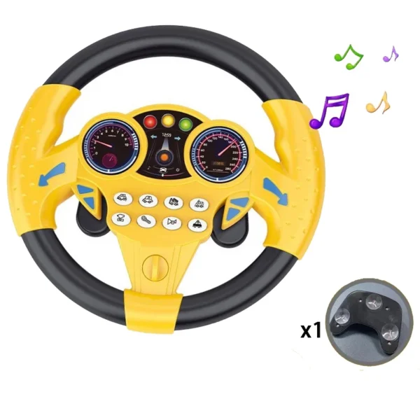 Infant Shining Eletric Simulation Steering Wheel Toy with Light Sound Kids Early Educational Stroller Steering Wheel Vocal Toys - Image 6