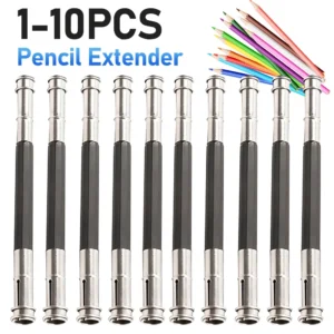 Dual-headed Art Write Tool Extender Adjustable Pencil Extension Stationery Practical Exquisite Portable for Sketch School Office
