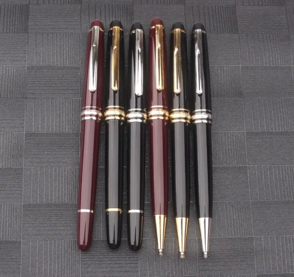 Black Resin Meister MST 163 Ballpoint Pen Business Novel Rollerball Fountain Pen for Writing Kawaii School Supplies Stationery