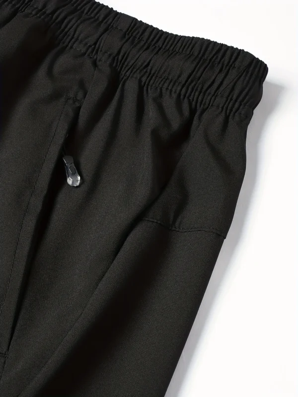 Men's Fashionable Summer Shorts Solid Color Three-Point Drawstring Elastic - Image 2