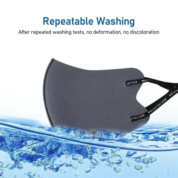 3D Washable Adjustable Cycling Face Mask Dust-proof Breathable Thin Face Ice Cotton Knitted Sunscreen Haze Reusable Face Mask - Image 4