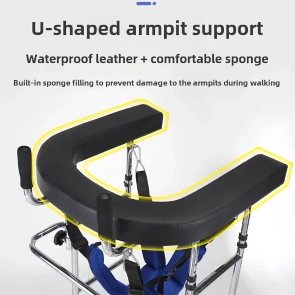 Rehabilitation Arm Training Crutches Walkers, Disabled Mobility Aids Chair,Four-Legged Armrest Frame, Training Walker for Adults - Image 3