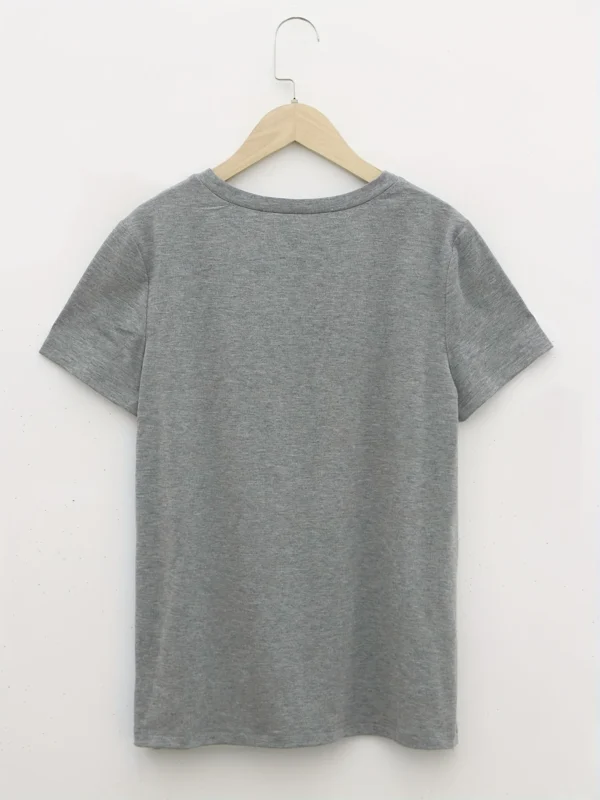 Dandelion Print Crew Neck T-Shirt, Casual Short Sleeve Top For Spring & Summer, Women's Clothing - Image 5