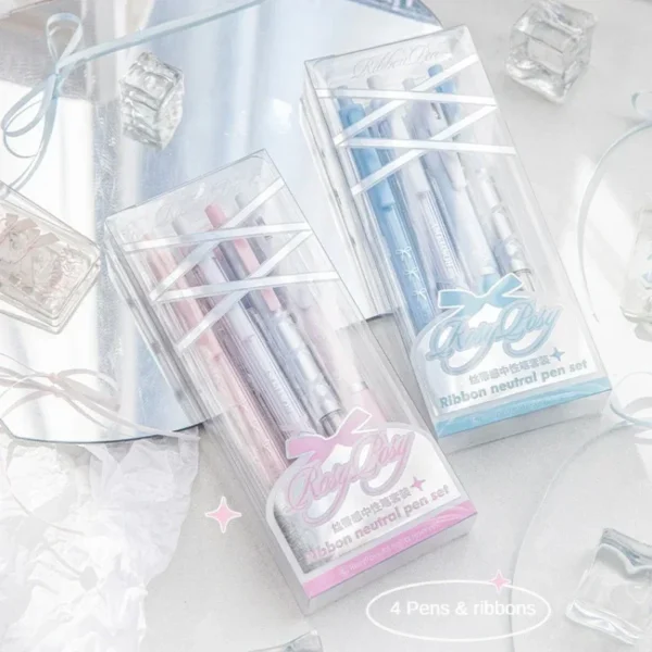 4pcs/set 0.38mm/0.5mm Gel Pens Set Ballpoint Black Ink Press Gel Pen for Writing Student Supplies Stationery - Image 5