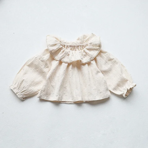 MILANCEL Baby Clothes Peter Pan Collar Girls Blouse Long Sleeve Baby Base Shirt Baby Tops - Image 3