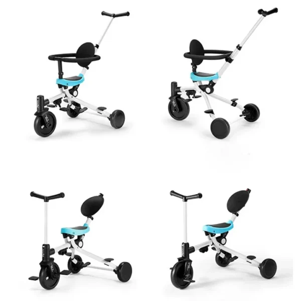 2-in-1 Hand Push Tricycle – Foldable Lightweight Two-Way Stroller, Multi-Function Child Walking Car, Convertible Baby Pram - Image 4