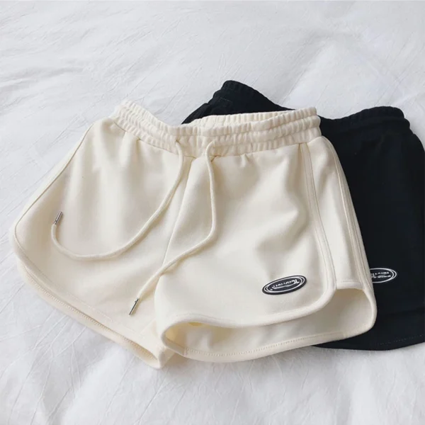 ITOOLIN Women Casual Drawstring Sports Shorts Summer Thin High Waist Yoga A-line Shorts Loose Women Running Straight Trousers - Image 4