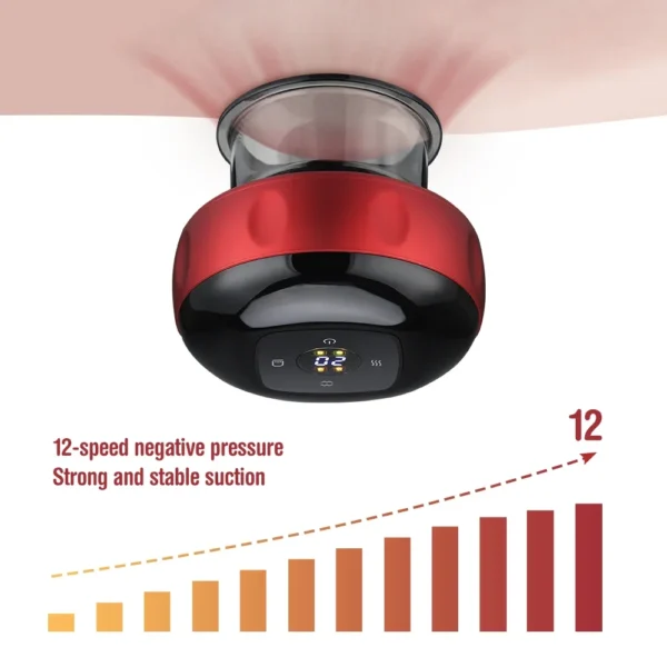 Intelligent Vacuum Cupping Massage Device Electric Heating Scraping Suction Cups Physical Fatigue Relieve Health Guasha Cans - Image 4