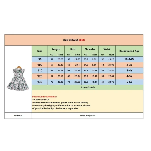 1-6 Years Kids Baby Girl Daily Dress Flowers Print Sleeveless Retro Style Lovely A- Line Summer Children Holiday Party Dresses - Image 6